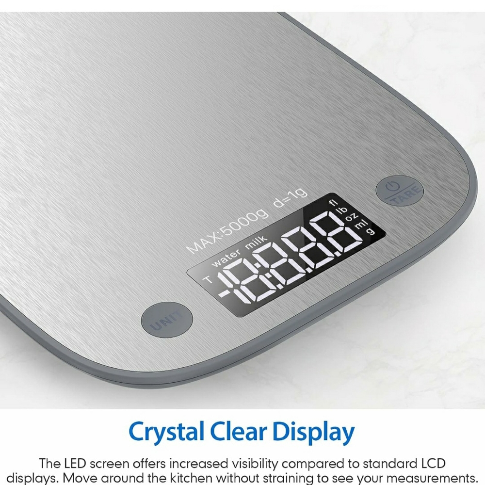 Simple Silver Kitchen Tool Digital Scale - Picture 3 of 9